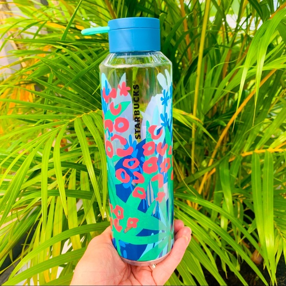 Starbucks Tropical Jungle Plastic Water Bottle Cup Cheetah Tumbler 2021 New 24oz - Picture 6 of 11